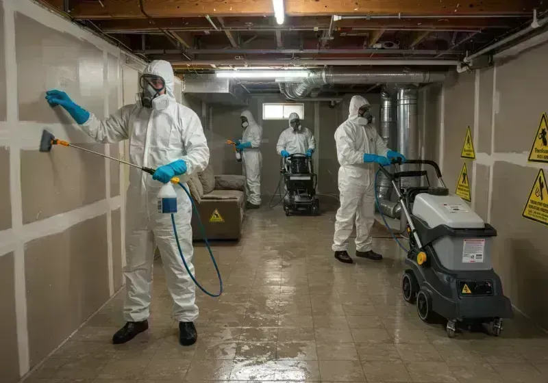 Basement Moisture Removal and Structural Drying process in Seymour, MO